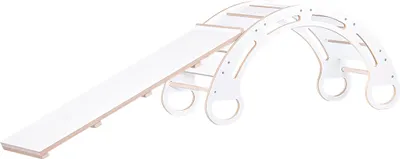 Obrázek produktu pro Montessori Babylike houpačka, bílá 100 cm, skluzavka s příčkami