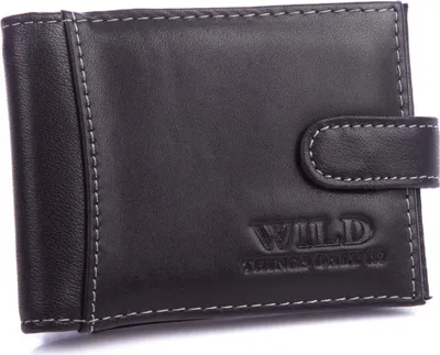 Obrázek produktu pro WILD pravá kůže pánské pouzdro na kreditní karty vizitky černá