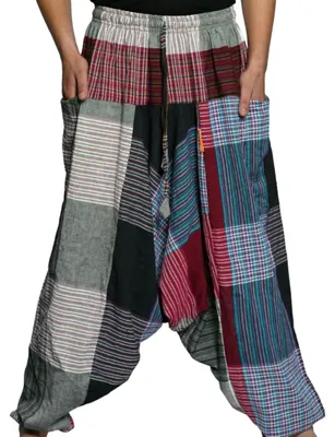 Produktbild von Haremshose Pumphose Aladinhose Pluderhose Yoga Goa Sarouel Baggy Freizeithose Singharaja Damen : Bunt Farbe: Bunt Größe: One Size