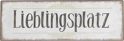 Produktbild von Clayre & Eef Textschild 30x10 cm Weiß Schwarz Metall