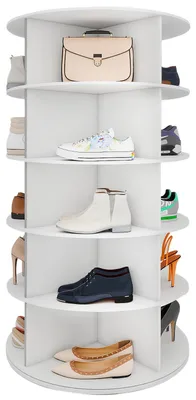Produktbild von Schuhregal - Schuhschrank - Schuhaufbewahrung - Schuhständer - Schuhpräsentationsständer - 5 Ebenen - 360° drehbar