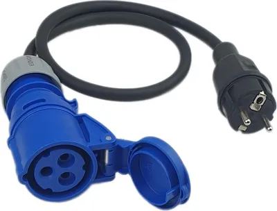 Produktbild von Caravan-Adapter - CEE-Adapter - Kupplung 16A 3P auf Schuko-Stecker 230V - 3x2 5mm2 Kabel - Campingzubehör - Stromverlängerungskabel 3M