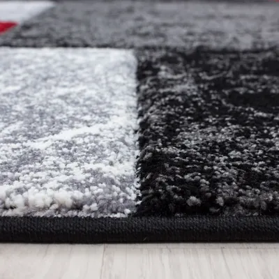 Produktbild von Kurzflor Teppich Hara rechteckig, Farbe:Rot, Größe:80 X 300 cm
