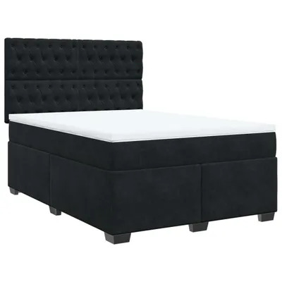 Productafbeelding van vidaXL Boxspringbed met matras, zwart, 140x200 cm, fluweel
