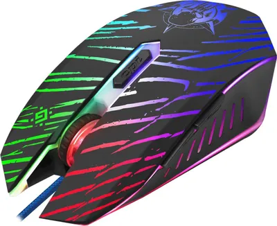 Obrázok produktu pre Herní, optická, drátová myš DEFENDER GM-590L DARK AGENT 12800dpi 6P s podsvícením
