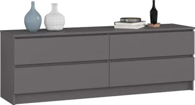 Produktbild von Stilvolle KOMMODE K160 mit 4 Schubladen in Grafitgrau 160 cm