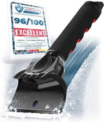 Zdjęcie produktu dla Ergonomiczna skrobaczka do lodu auto, czarna, ABS, do szyb samochodowych, akcesoria zimowe