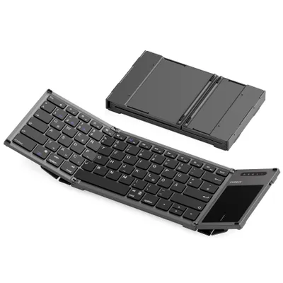 Produktbild von Inateck KI-Faltbare Tastatur mit Touchpad, Bluetooth Wireless, Pocket-Tastatur mit 3 Bluetooth-Kanälen, für iOS, Android, Windows, QWERTZ, KB06101