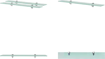 Immagine prodotto di vidaXL Mensole galleggianti 2 pz. Vetro 70x10 cm 8 mm - Mensola galleggiante - Mensole galleggianti - Mensola a muro - Mensole a muro