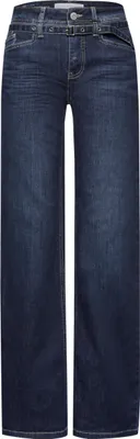 Produktbild von Street One Style Wide Leg belted.hw.dark Dark blue wash -33-/32