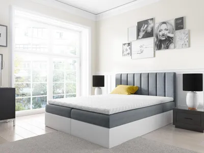 Obrázok produktu pre Manželská posteľ Manželská posteľ s podnožou Manželská posteľ Postele 180 cm Čalúnená posteľ