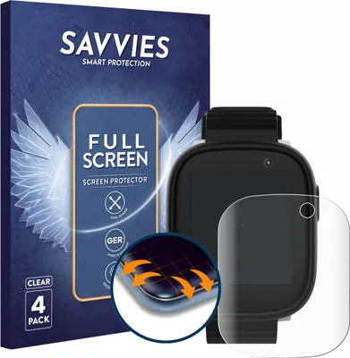 Produktbild von 4x Savvies Fullscreen Schutzfolie für Xplora X6 Play 2022 (1. Generation) Displayschutz Folie Fullcover Klar Transparent