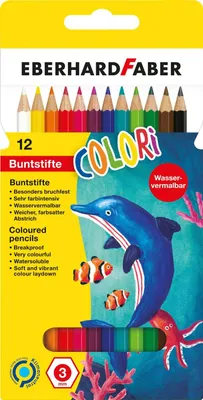 Immagine prodotto di EBERHARD FABER 516012 Matita colorata esagonale EBERHARD FABER COLORI, confezione da 12 pezzi