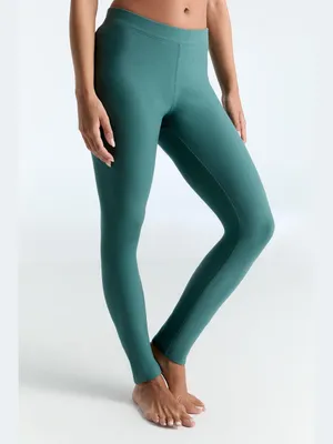 Produktbild von Damen Warme Leggings aus Baumwolle angeraut mit elastischem Komfortbund und schmaler Passform
