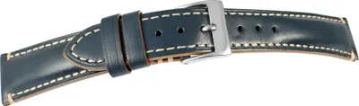 Produktbild von Echtleder Uhrenarmband in dunkelblau, 18, 20, 22 mm
