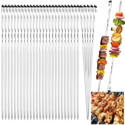 Immagine prodotto di Set di 30 spiedini in acciaio inossidabile per barbecue e grigliate