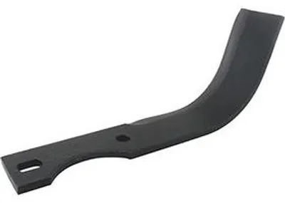 Image de Couteau à fraises gauche pour gauchers, adaptable sur motobineuse Agria. Longueur : 221 mm, diamètre d'alésage ø 10,5 mm, entraxe 66/73 mm.