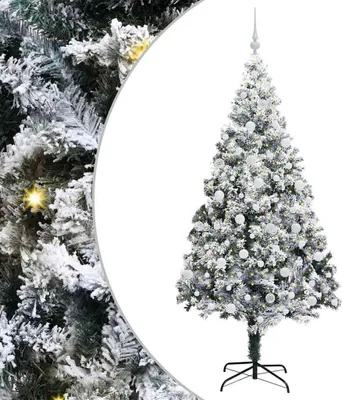 Produktbild von vidaXL Künstlicher Weihnachtsbaum mit 300 LEDs mit Ständer Weiß 210 cm