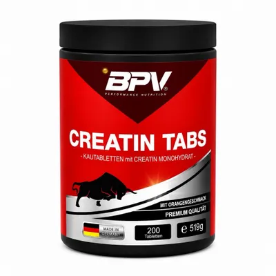 Produktbild von BPV® Creatin Taps (200 Kautabletten) mit leckeren Orangengeschmack