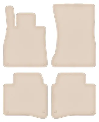 Produktbild von DURBAN Beige Velours-Fußmatten-Set für Mercedes S W222 Limousine Lang (2013-)
