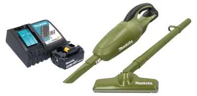Produktbild von Makita DCL 180 RMO Akku Staubsauger 18 V 0,65 l Olive Outdoor Adventure Serie + 1x Akku 4,0 Ah + Ladegerät