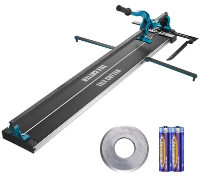 Produktbild von VEVOR Handfliesenleger, 43 cm, Porzellanfliesenleger mit Wolframkarbid-Schneidrad, Infrarot-Positionierung, rutschfeste Füße, Doppel-Schienen für professionelle Installateure oder Anfänger, 1.2 m, Einzelne Schiene-a