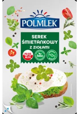 Zdjęcie produktu dla Polmlek Serek śmietankowy z ziołami 150 g