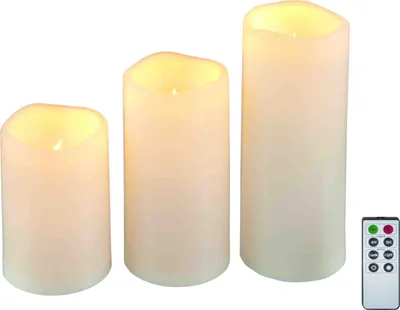 Produktbild von Werner-Voß LED-Outdoor-Kerzenset 3-tlg.