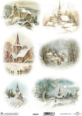 Image de ITD COLLECTION 21x29cm A4 recto Scrapbooking Craft Papier 250g - TAG0170 Vues d'hiver