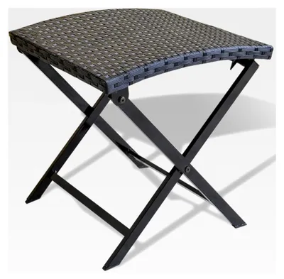 Produktbild von Klapphocker aus Poly Rattan in Schwarz