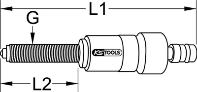 Produktbild von KS TOOLS Hydraulikzylinder Abzieher-Spindel 640.0130 Werkzeugstahl 4500g