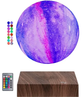 Image de Lampe de lune flottante magnétique - lampe de lune 3D imprimée en rotation
