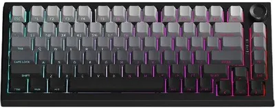 Produktbild von Mechanisches Gaming-Tastatur mit 83 Tasten, RGB-Hintergrundbeleuchtung, drei Modi, hot-swappable, schwarz/grau