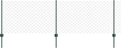 Immagine prodotto di Recinzione in rete metallica con pali, 25 x 0,8 m, acciaio zincato, colore verde