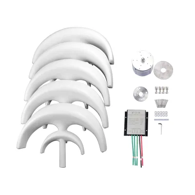 Productafbeelding van 12 V / 1200 W windturbine met laadregelaar, 5-blads mini-windmolen voor huis, boot, of gebruik op de weg