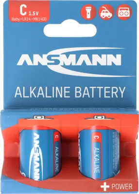 Produktbild von Ansmann Alkaline Batterie Baby C, LR14, 1,5V, 2er Papierblister