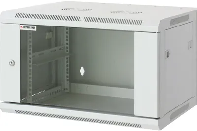 Produktbild von INTELLINET Wandverteiler  6HE 600x600mm grau,montiert