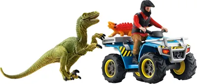 Produktbild von Schleich, Spielset Quad-Flucht vor Velociraptor mit Flynn Colby, Bunt