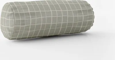 Produktbild von Kissenhülle Gitter Karo grau weiß div. Größen von SCHÖNER LEBEN.  Größe 15x40cm (ØxB) Nackenrolle 15x40cm (ØxB) Nackenrolle Größe