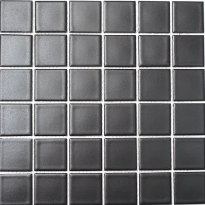 Produktbild von Mosaik Fliese Keramik schwarz matt Fliesenspiegel Küchenrückwand MOS16-0311_f