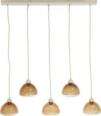 Immagine prodotto di Light & Living - lampada a sospensione - Bisho - marrone - vetro - grande lampada da tavolo da pranzo - E27 - 2982282