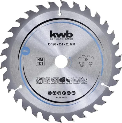 Immagine prodotto di kwb 586757 Lama circolare in metallo duro 190 x 20 mm 1 pz