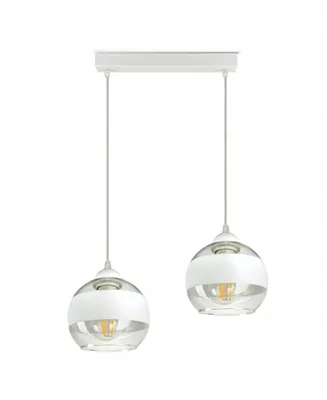 Zdjęcie produktu dla Lampa Wisząca Sufitowa Żyrandol Biała Szklane Kule White Belt BZ2 LED E27