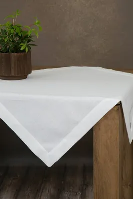 Produktbild von Festliche Tischdecke Tischdekoration BIANCA 2 weiß 85x85