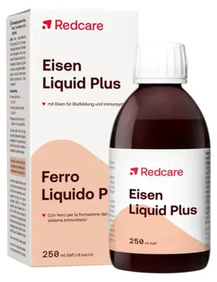 Produktbild von Redcare Eisen Liquid Plus Lösung für Blutbildung und Immunsystem, 250 ml Lösung