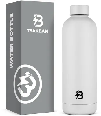 Image de Bouteille en acier inoxydable de 675 ml, thermos, étanche, adaptée aux boissons gazeuses, lavable au lave-vaisselle, couleur blanche