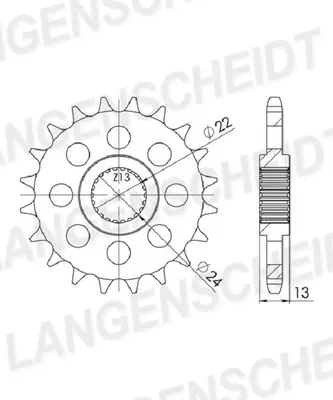 Produktbild von Ritzel Supersprox 520 - 14Z CST-402:14|feinverzahnt 22,0/24,0