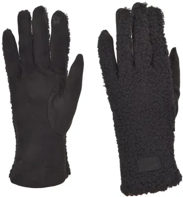 Produktbild von styleBREAKER Damen Touchscreen Handschuhe mit Teddyplüsch | Weiche warme Winter Fingerhandschuhe | Kuscheliger Smartphone Handschuh in vielen Farben
