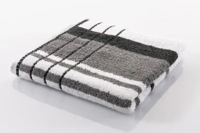 Produktbild von Gözze Frottierserie Berlin Streifen anthrazit/schwarz Duschtuch 70 cm x 140 cm