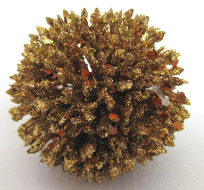 Produktbild von Deko Allium Kugel Gold mit Glitzer und Pailletten Ø ca. 5 cm